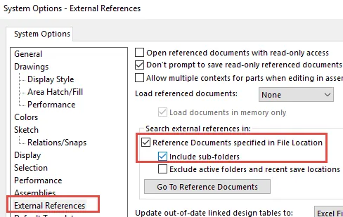 CAD to PDM reference documents